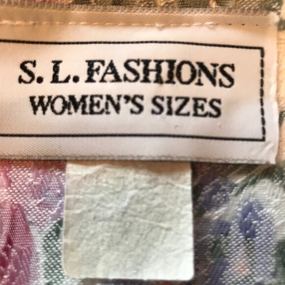S.L. Fashions 70s Floral Blazer: Vintage Short Sleeve Jacket, Women's Size 16 - Picture 4 of 13